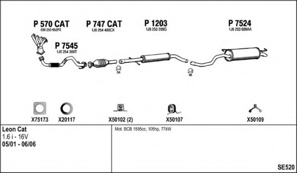 FENNO SE520 Exhaust System